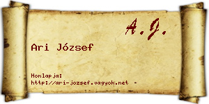 Ari József névjegykártya