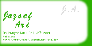 jozsef ari business card